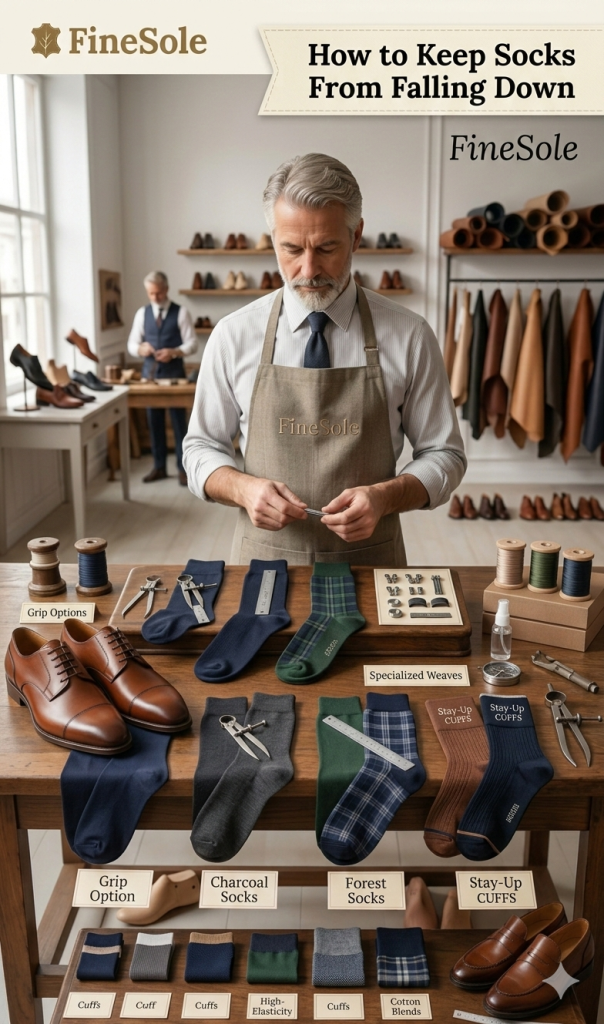 How to keep socks from falling down